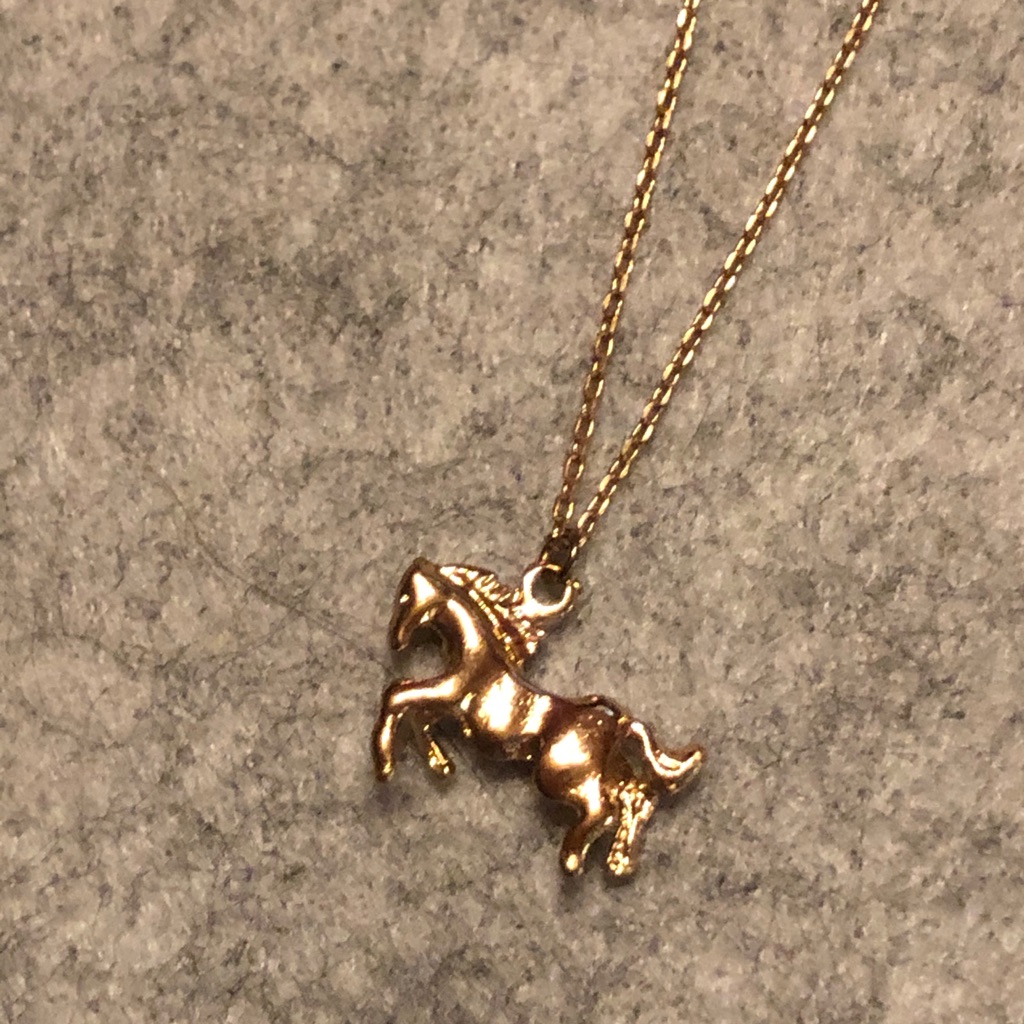Gold Horse Necklace 18”-21” Beautiful Great Gift